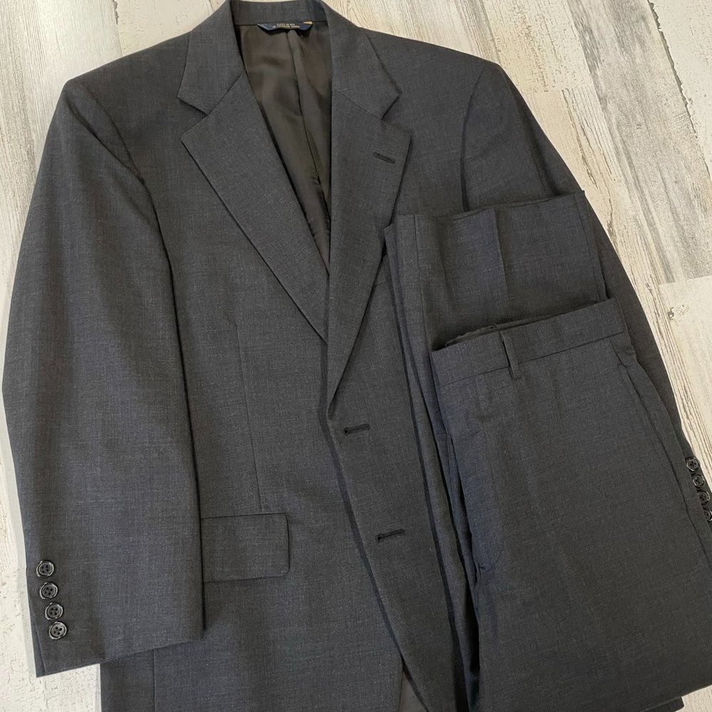 Brooks Brothers Wool Gray Suit 37S (30x26) USA